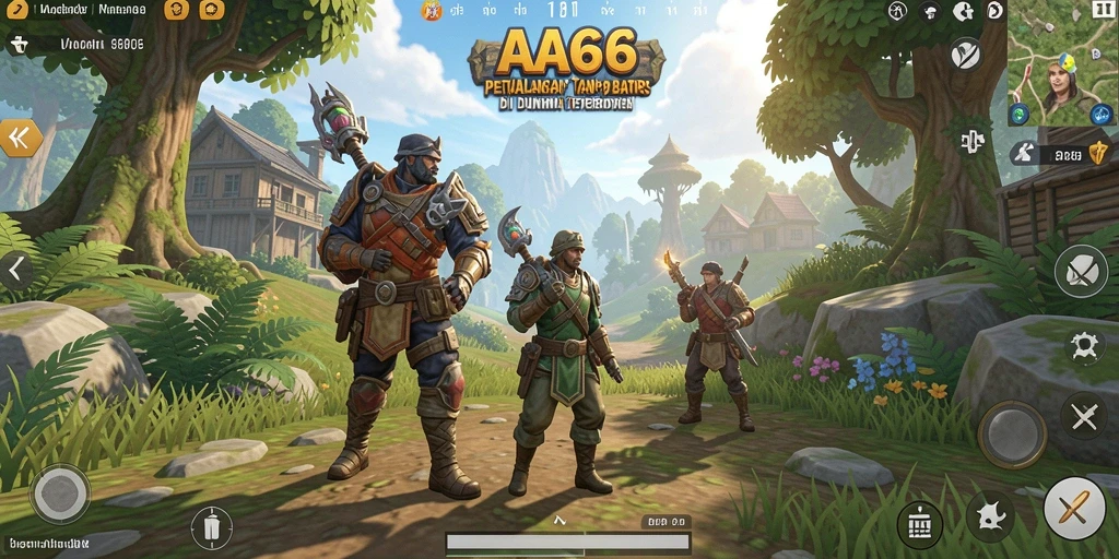 Tampilan gameplay seru dalam dunia terbuka AA666.