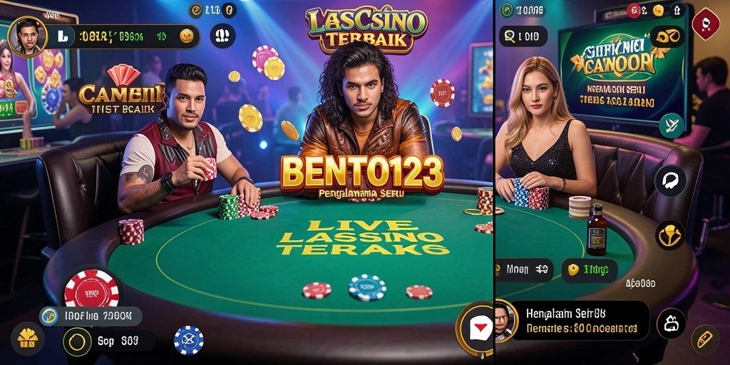 Gameplay seru BENTO123 dengan dealer langsung yang profesional.