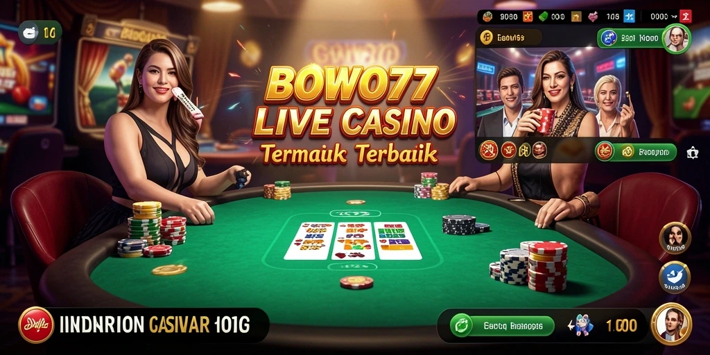 Tampilan gameplay BOWO77 yang realistis dan interaktif di Live Casino.
