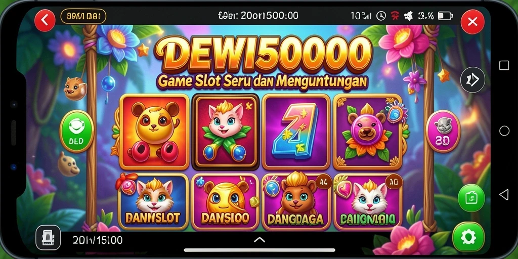 Tampilan gameplay mendebarkan di DEWI5000 dengan berbagai slot menarik.