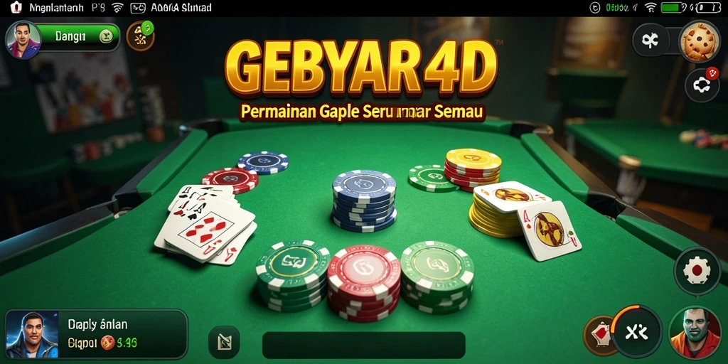 Screenshot GEBYAR4D menunjukkan gameplay seru permainan Gaple.
