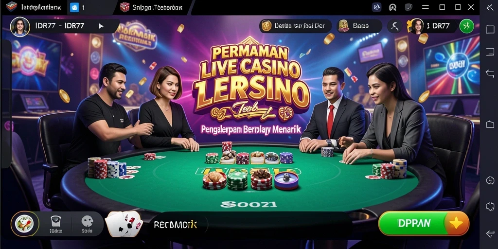 Tampilan gameplay Live Casino yang menarik dan mendebarkan di IDR77.
