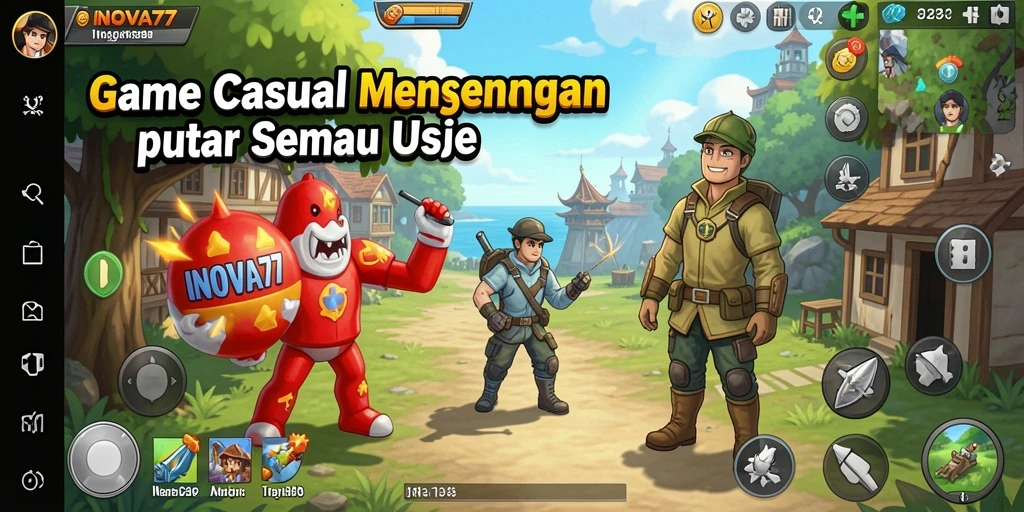 Tampilan gameplay INOVA77 yang mengasyikkan dan penuh warna.