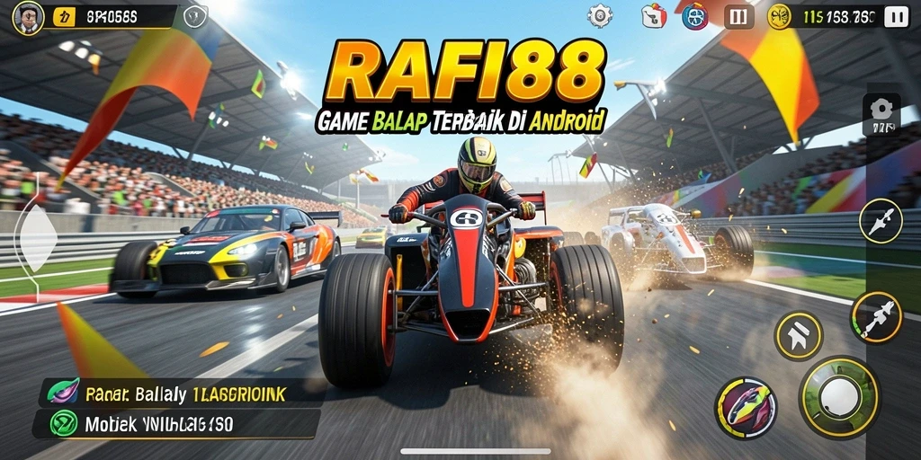 Gameplay menegangkan di lintasan balap RAFI88.
