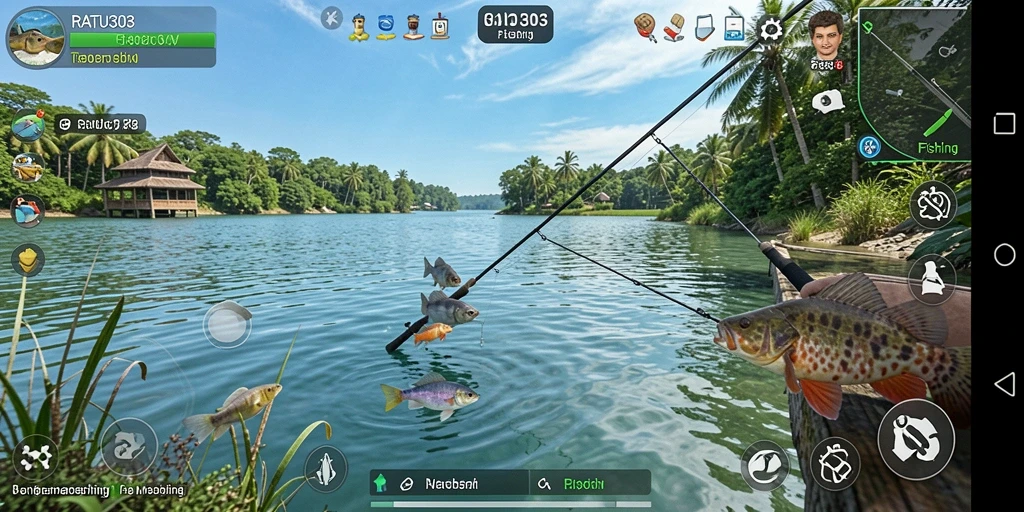 Gameplay menarik dari RATU303 yang menunjukkan aksi memancing yang seru.
