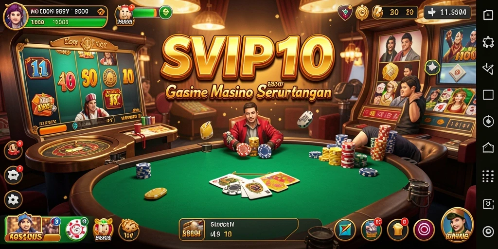 Tampilan gameplay Kasino yang menarik dan mendebarkan di SVIP10.
